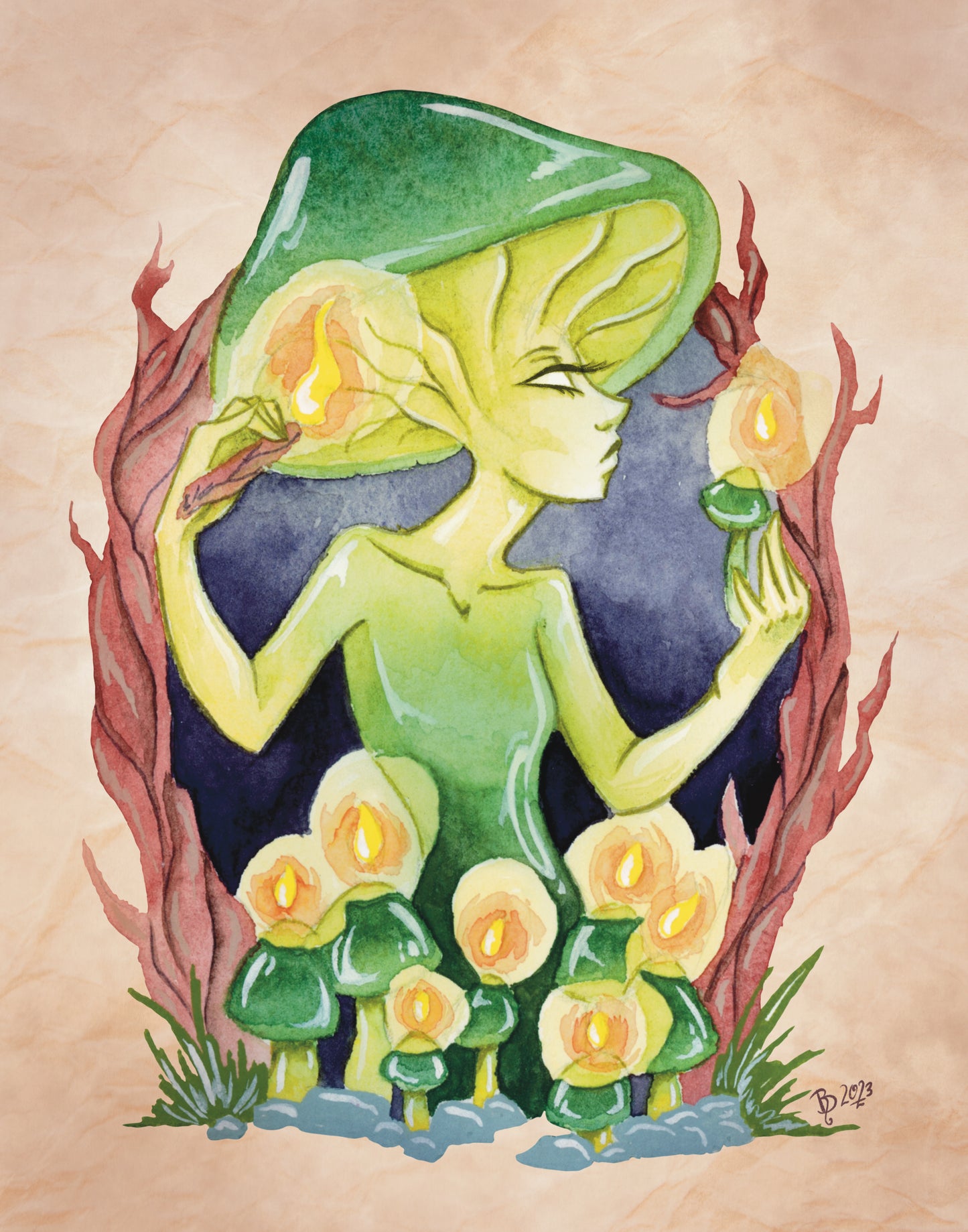 Green Parrot Waxcap - PRINT