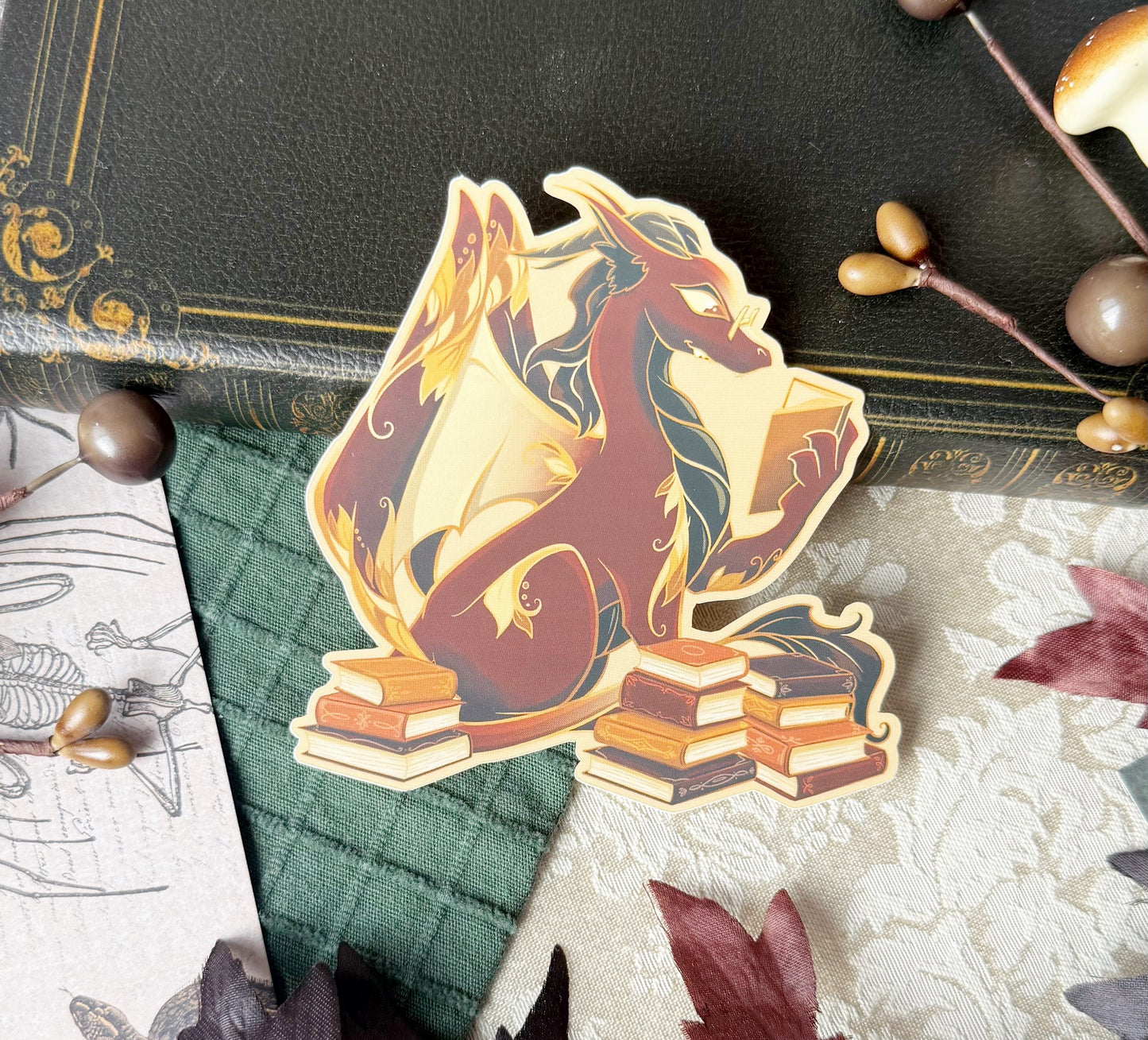 Limited Edition Book Dragon - STICKER