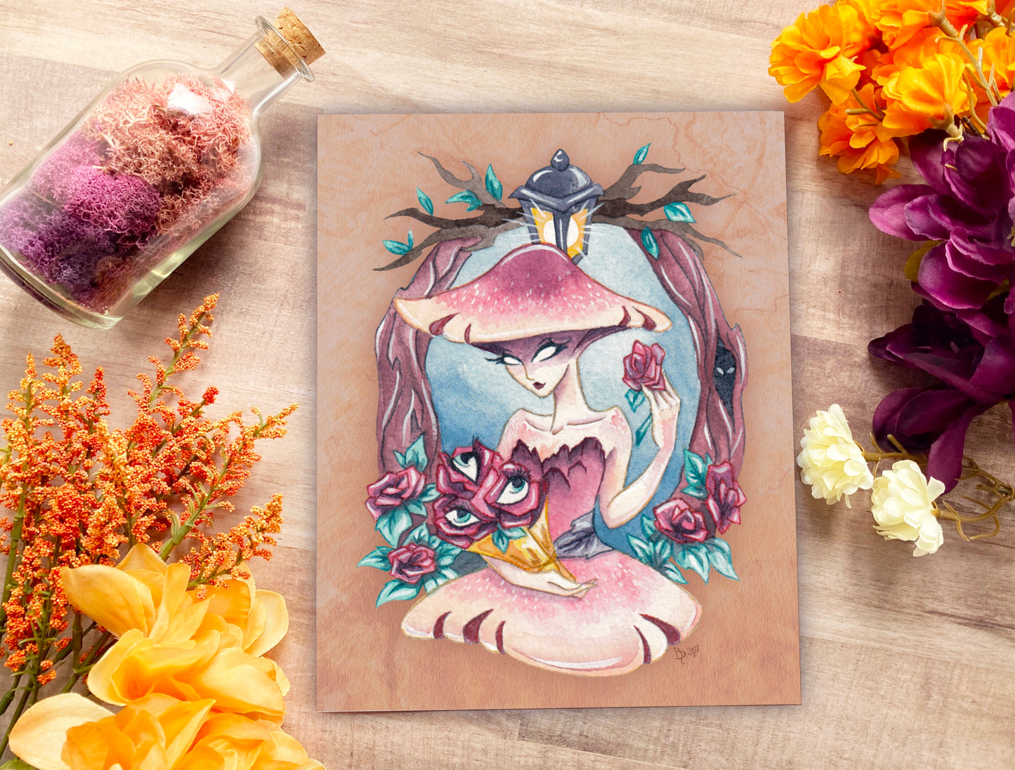 Mycena Rosea - PRINT