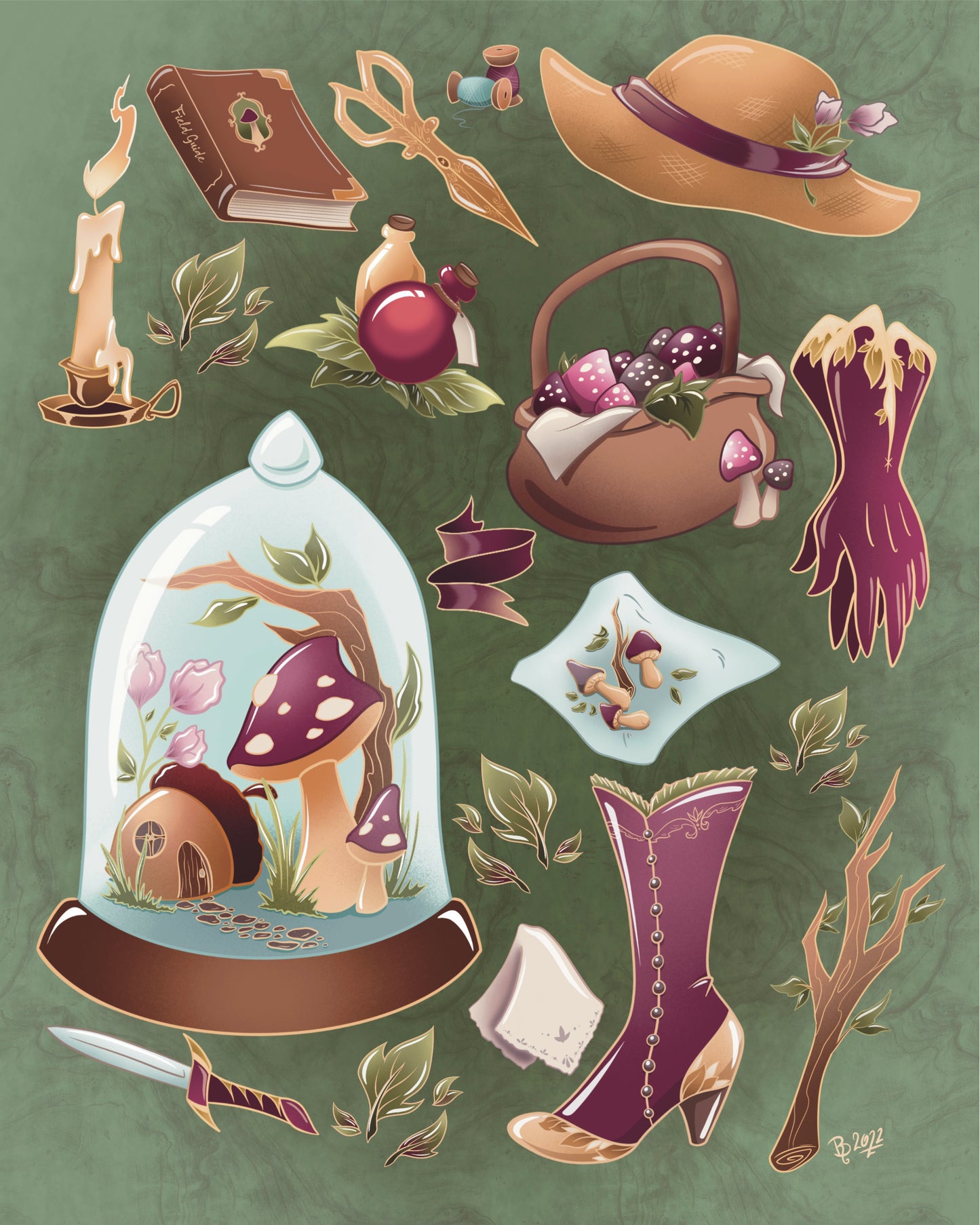 Mushroom Forager Aesthetic - PRINT
