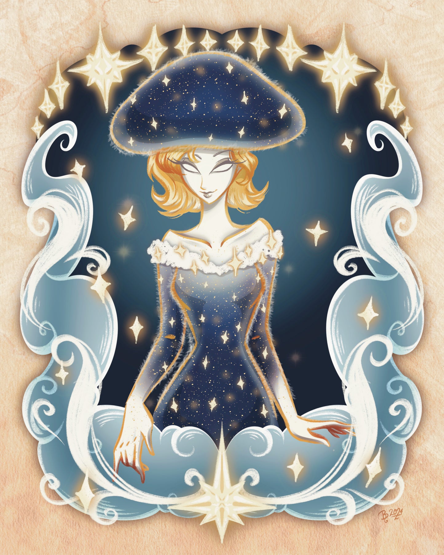 Mystical Mycena - PRINT