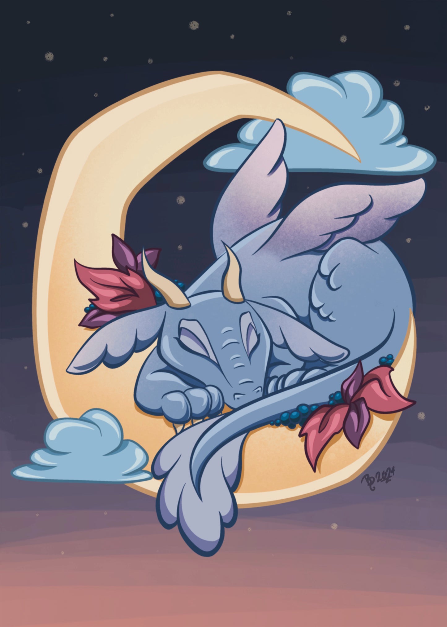 Sleepy Dragon - PRINT