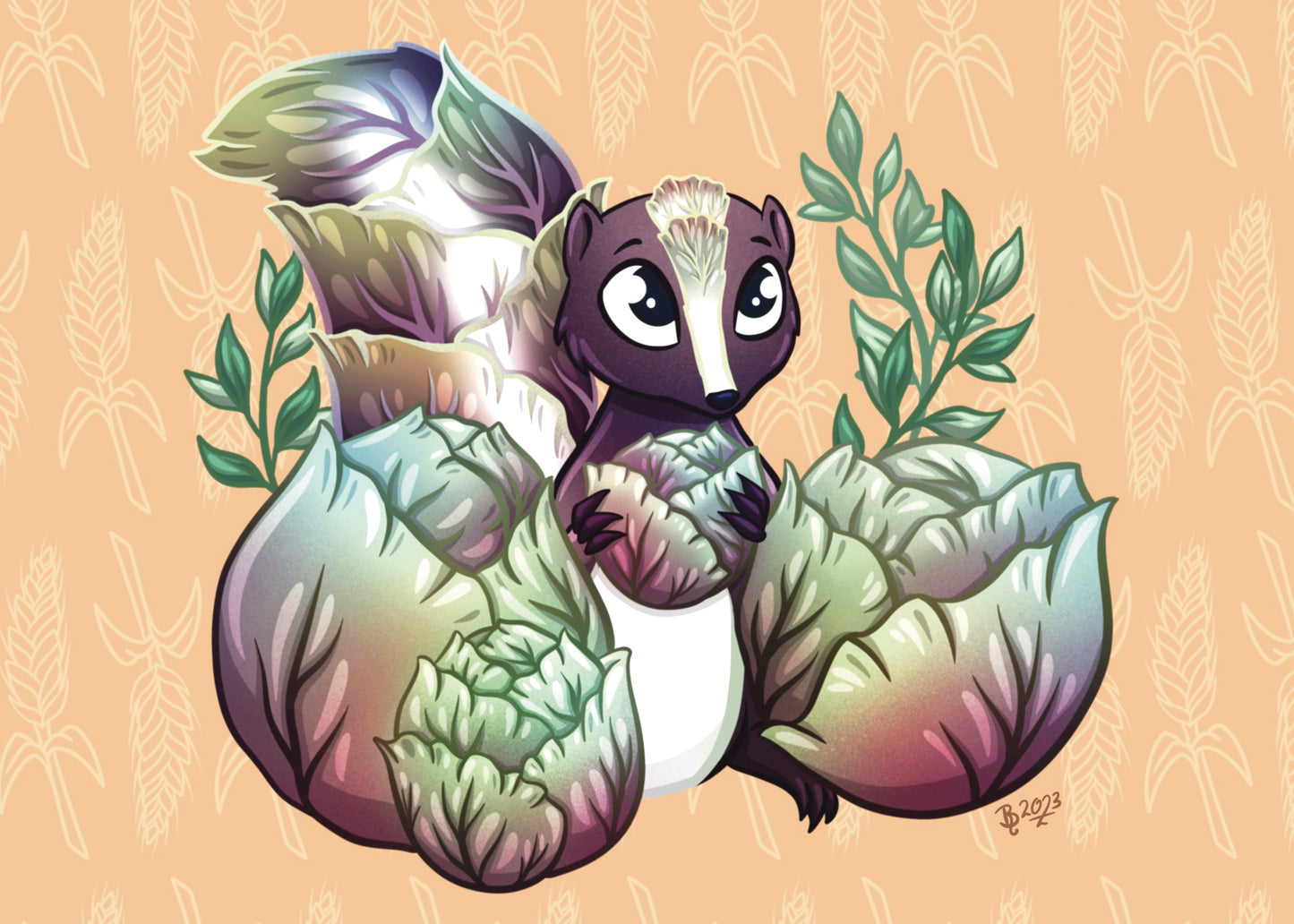 Cabbage the Skunk - PRINT