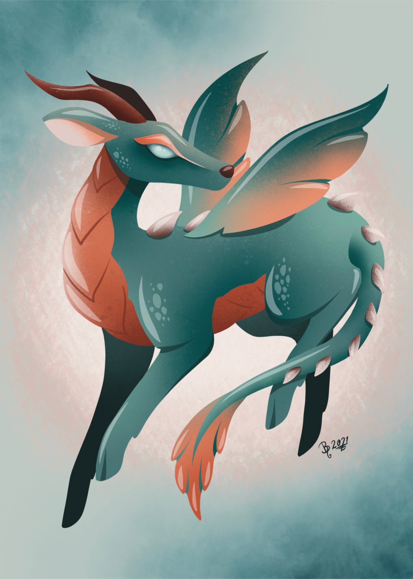 Deer Dragon - PRINT