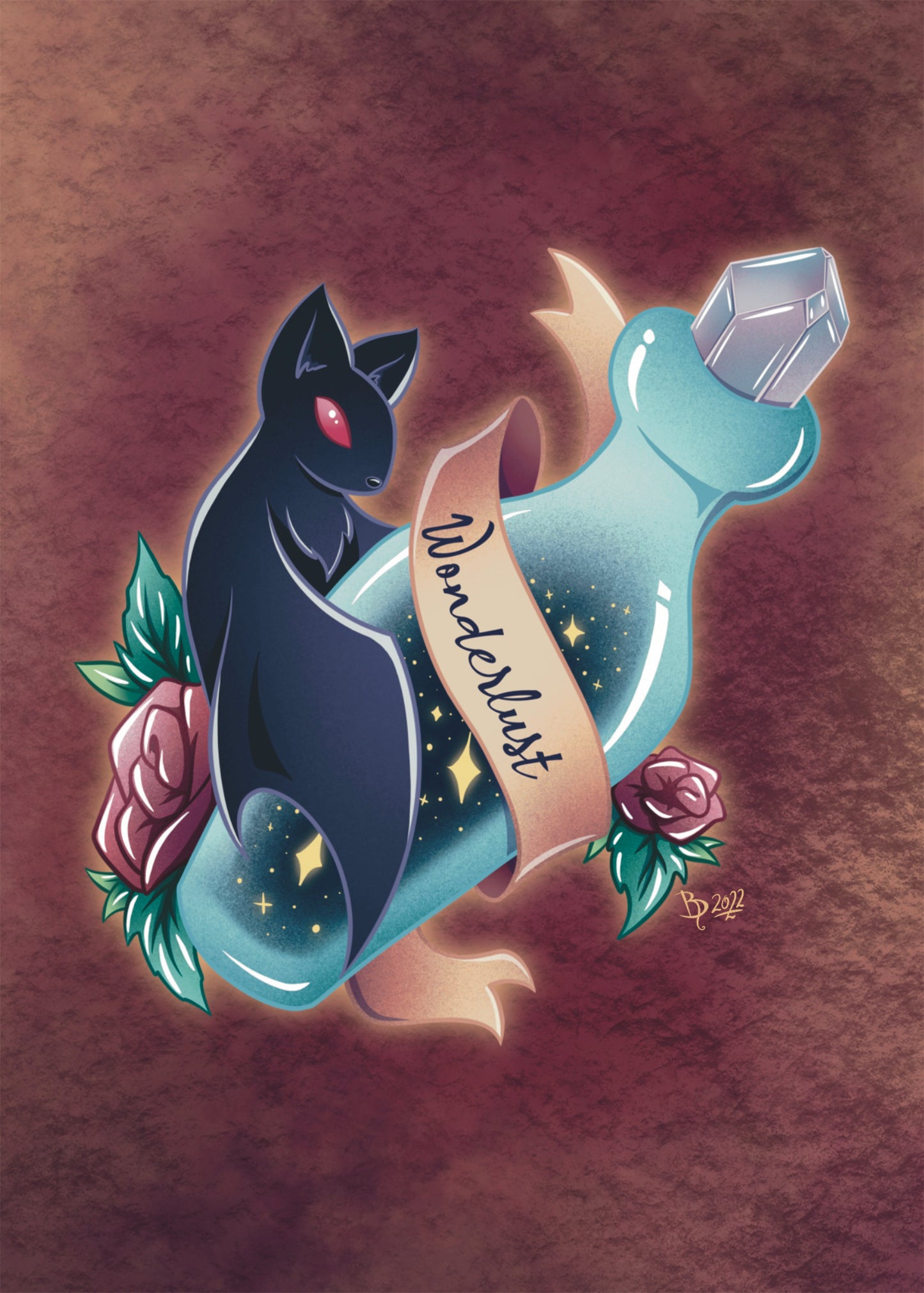 Wanderlust Bat - PRINT