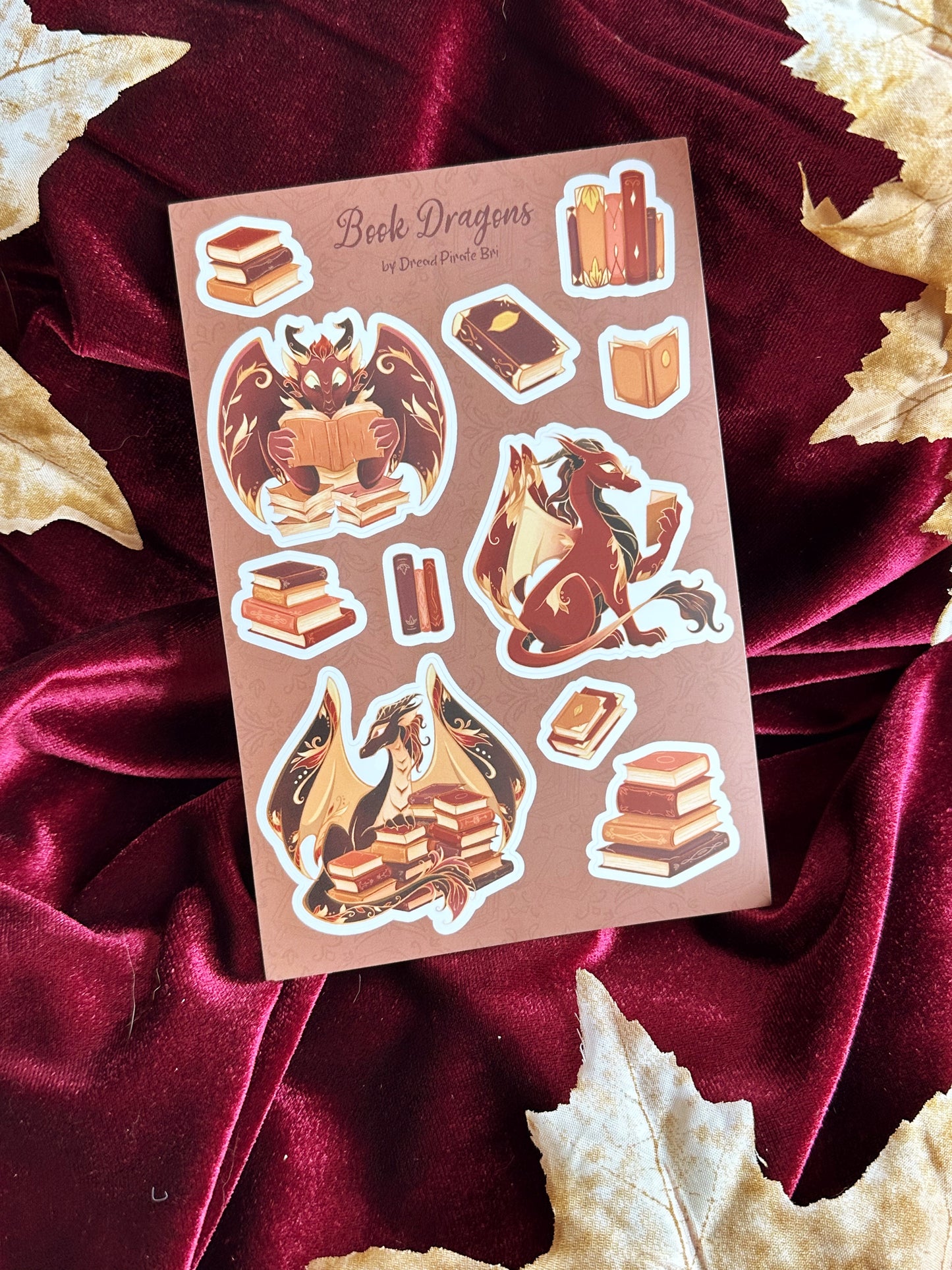Book Dragons - STICKER SHEET