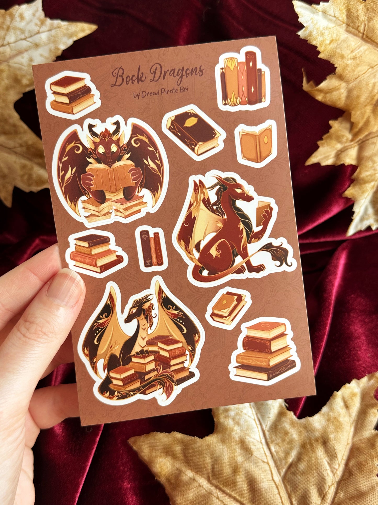 Book Dragons - STICKER SHEET