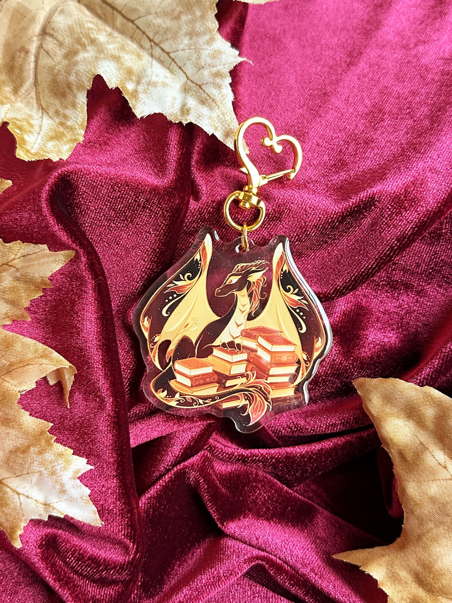 Book Hoarding Dragon - CHARM