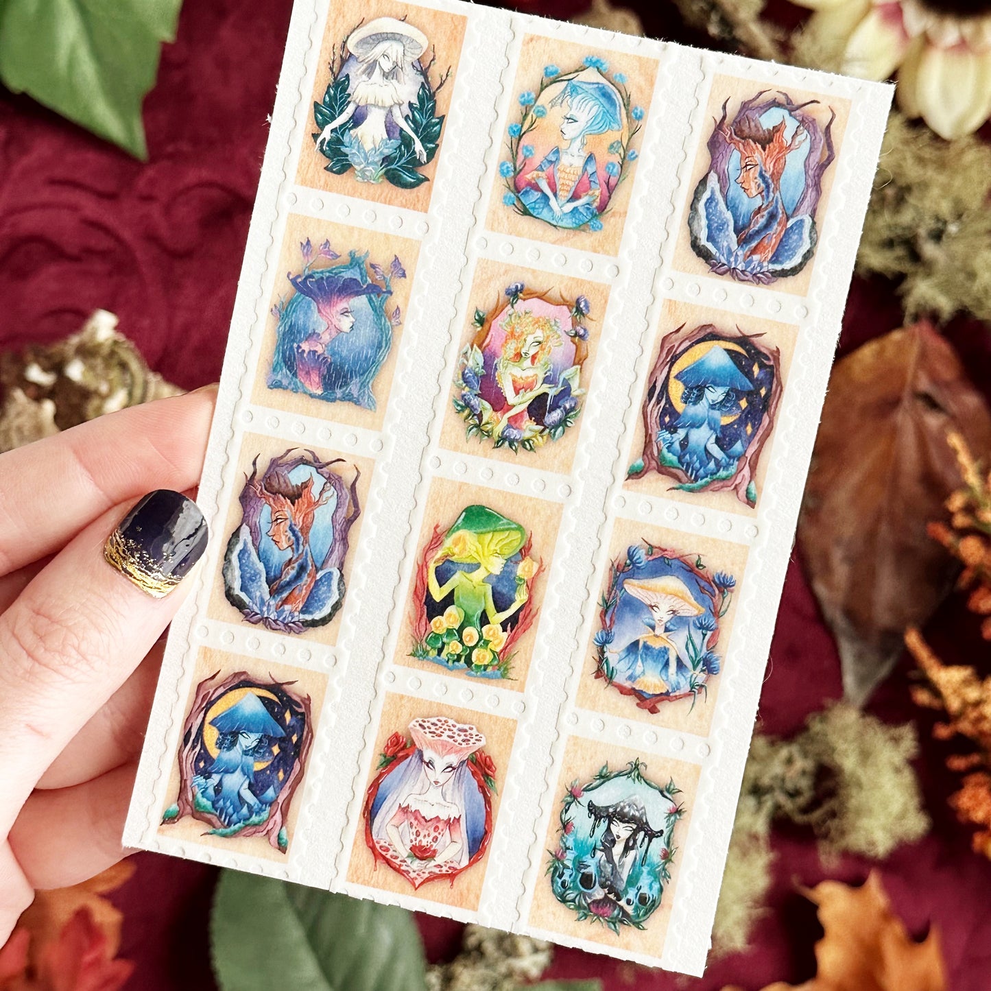 Fungi Folk Stamps 2 - WASHI TAPE