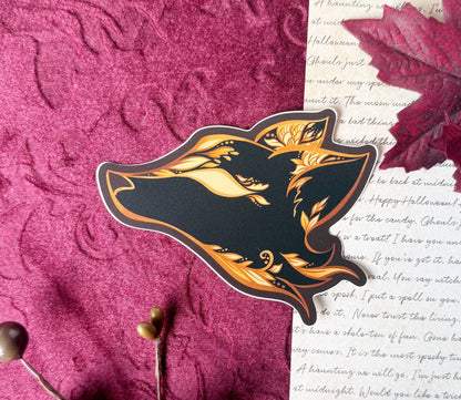 Black Gilded Fox - STICKER
