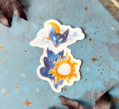 Sun and Moon Fox -STICKER