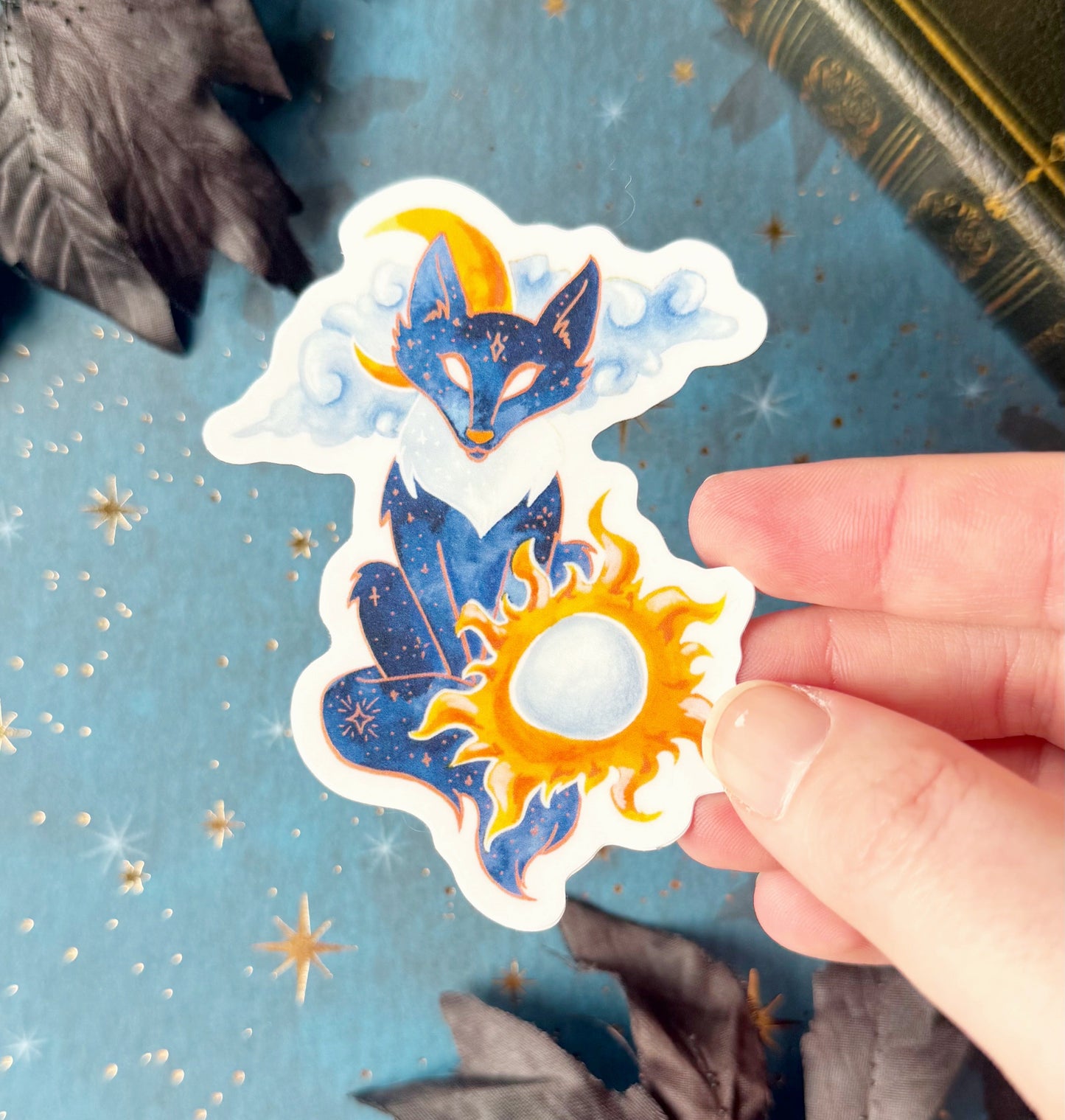 Sun and Moon Fox -STICKER