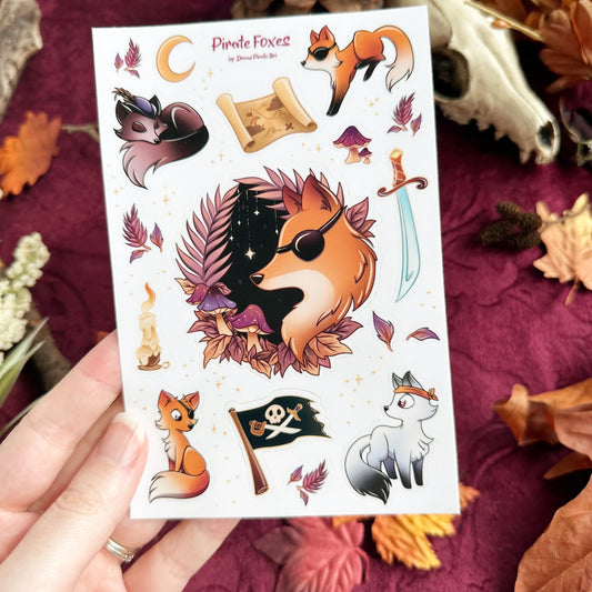 Pirate Foxes - STICKER SHEET