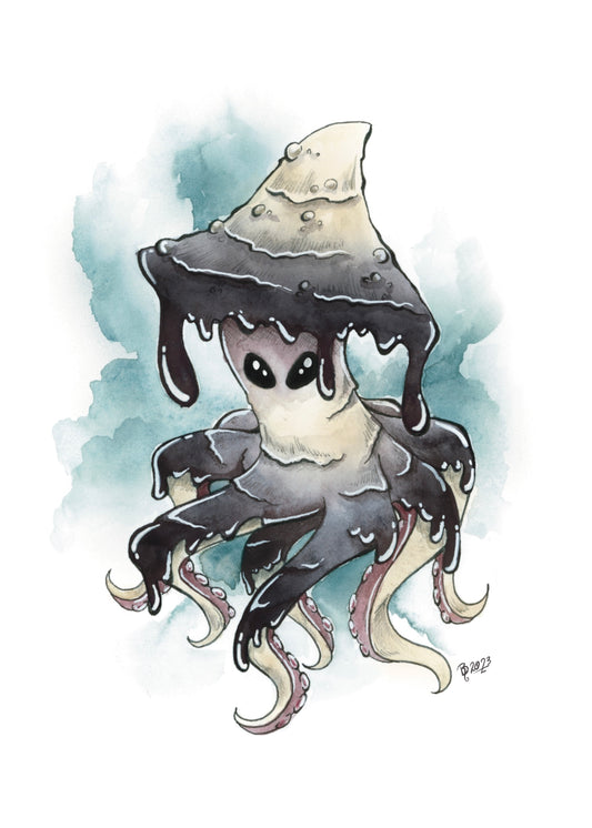 Inkcap Mushroom Octopus - PRINT
