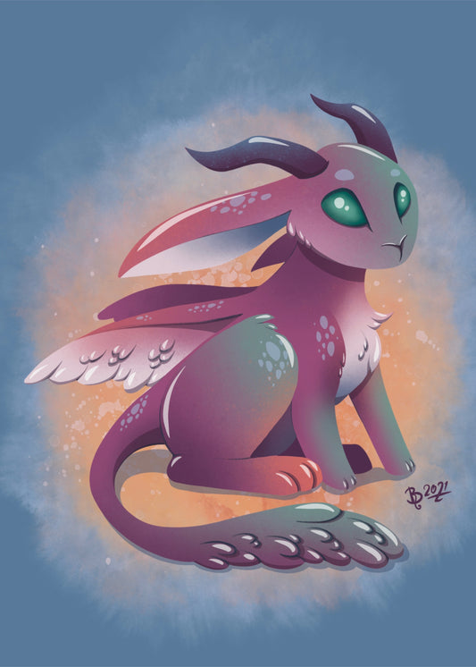 Jackalope Dragon - PRINT