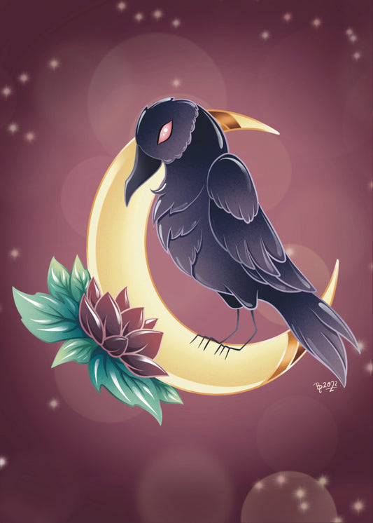 Moon Crow - PRINT