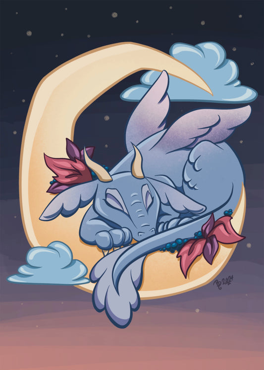 Sleepy Dragon - PRINT