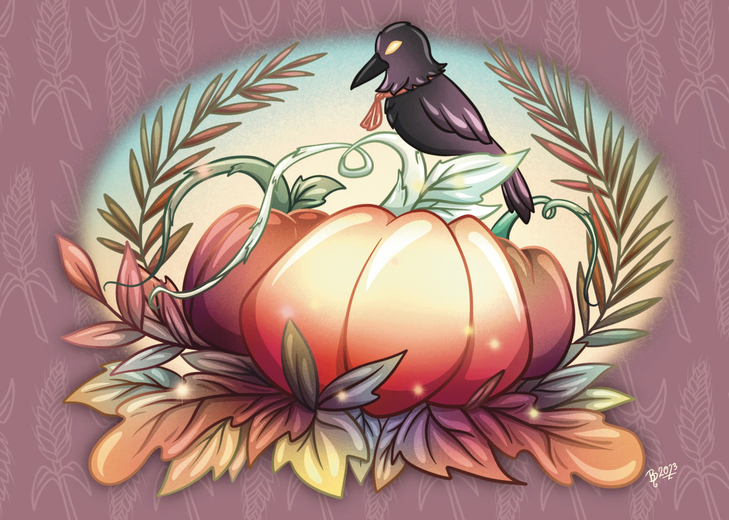 Pumpkin Crow - PRINT