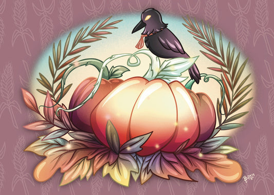 Pumpkin Crow - PRINT