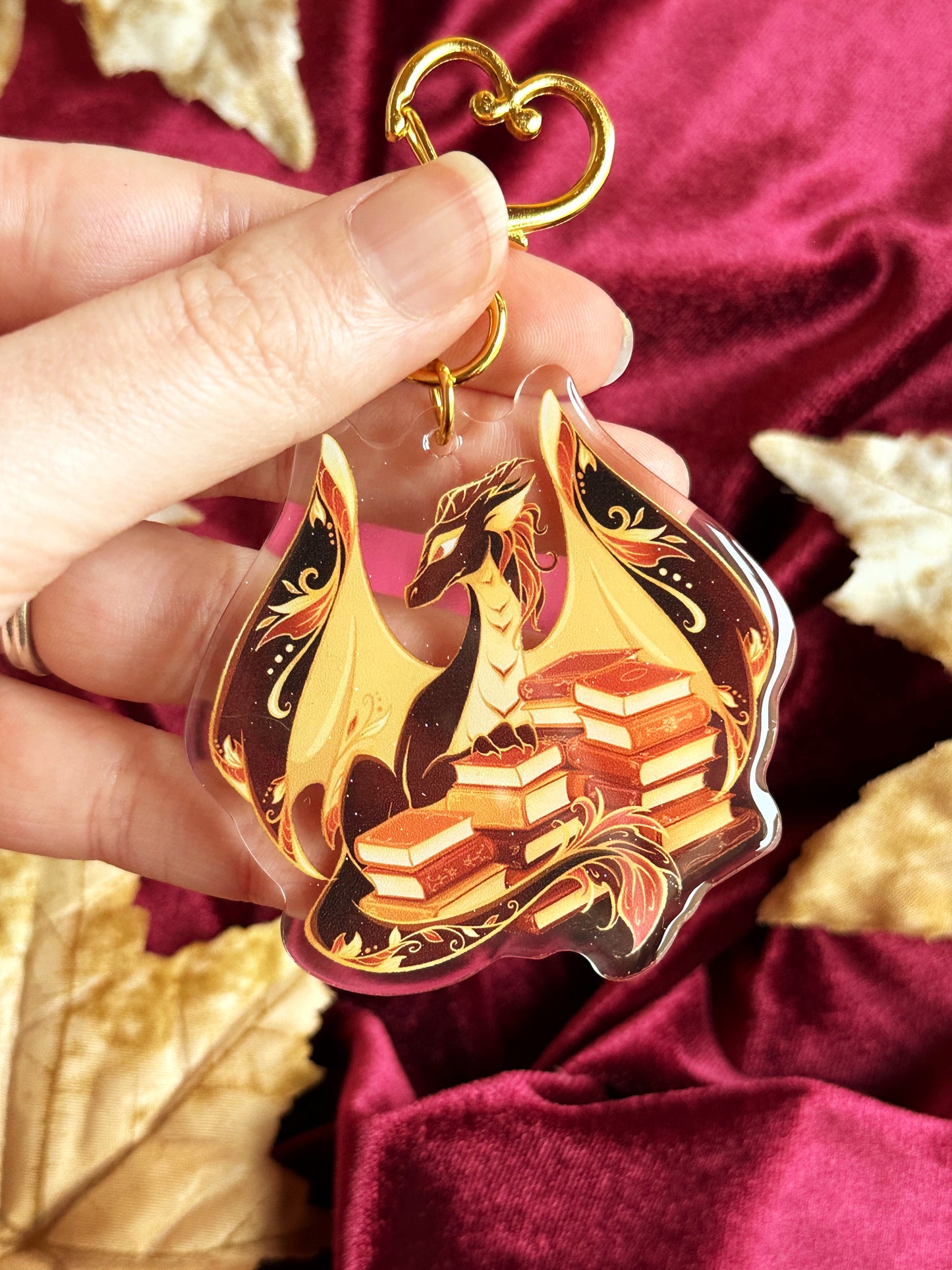 Book Hoarding Dragon - CHARM