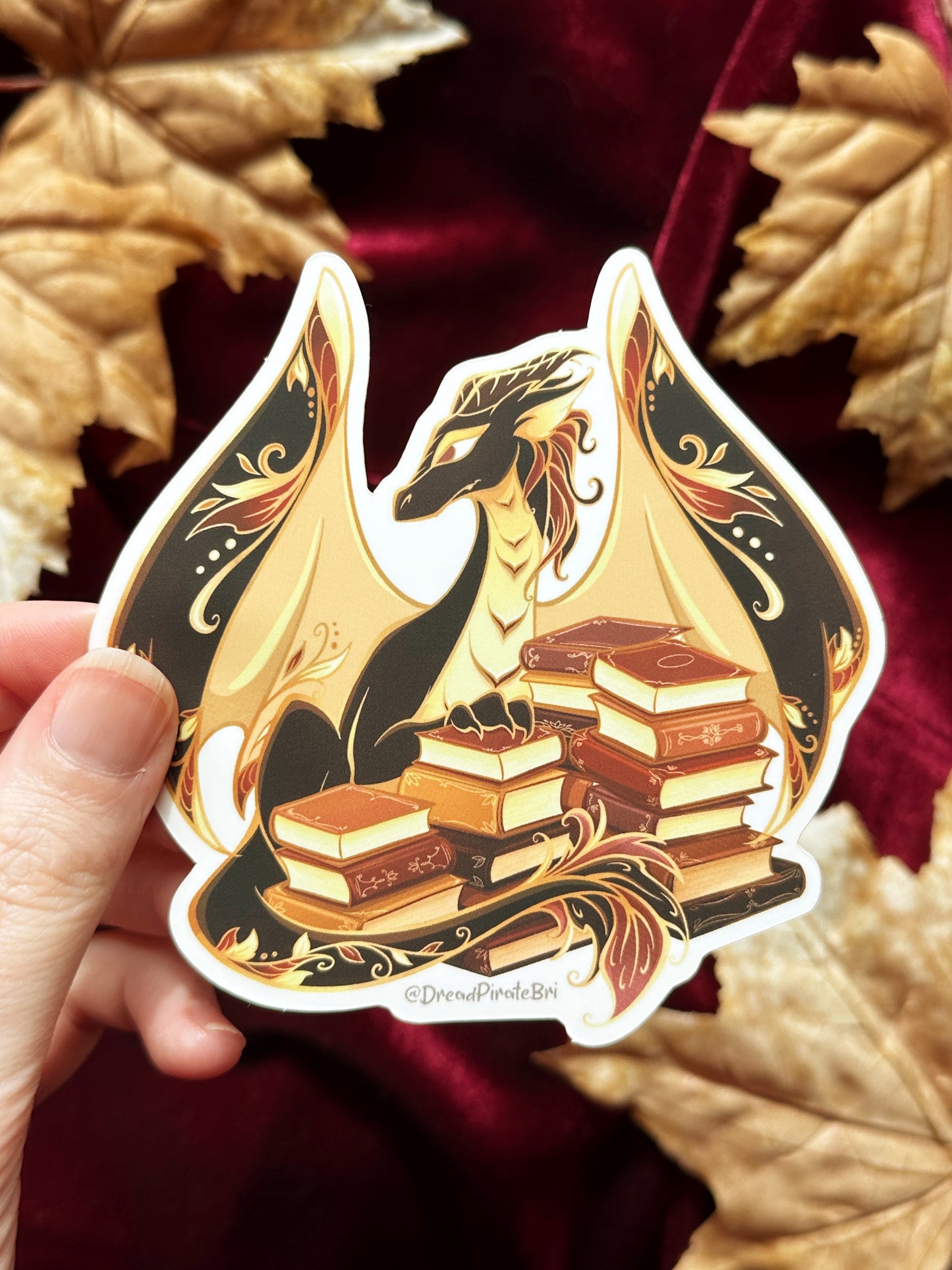 Book Hoarding Dragon - STICKER