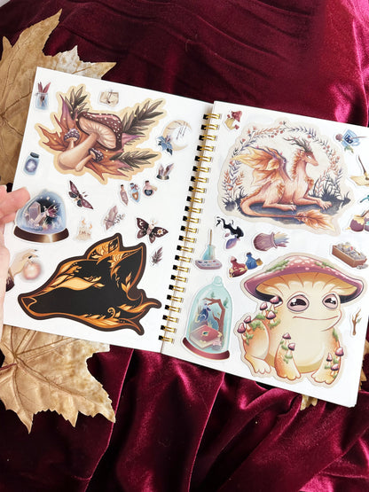 Gilded Foxes - REUSABLE STICKER BOOK