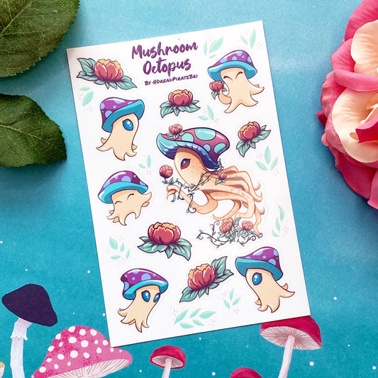 Mushroom Octopus - STICKER SHEET