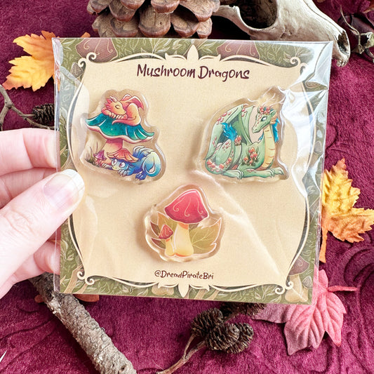 Mushroom Dragons - PIN PACK