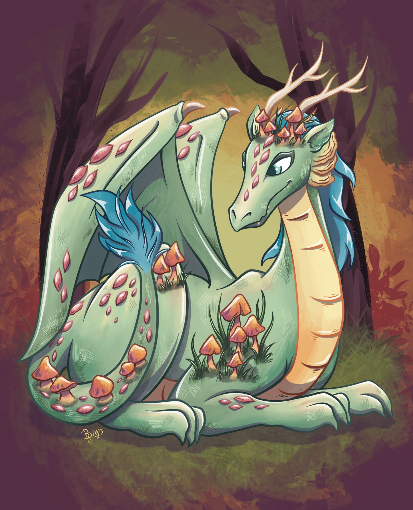 Mushroom Dragon - PRINT