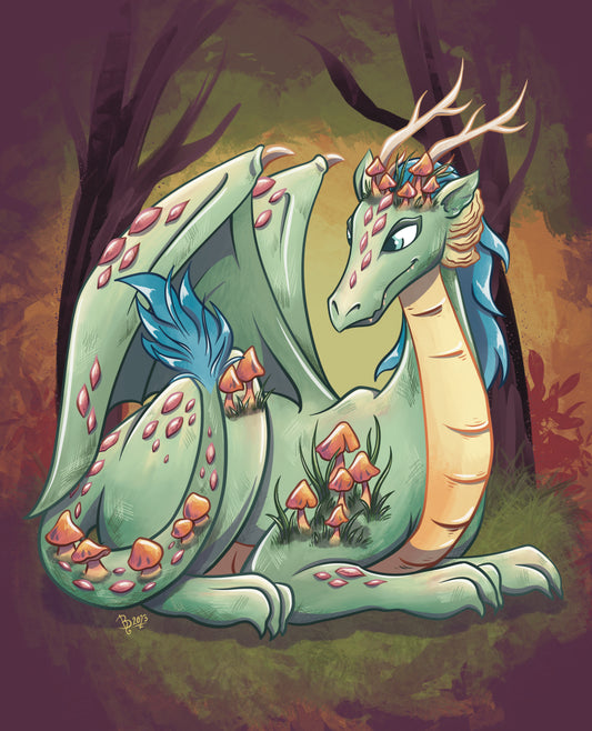 Mushroom Dragon - PRINT